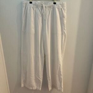 White GAP Linen size Large linen pant